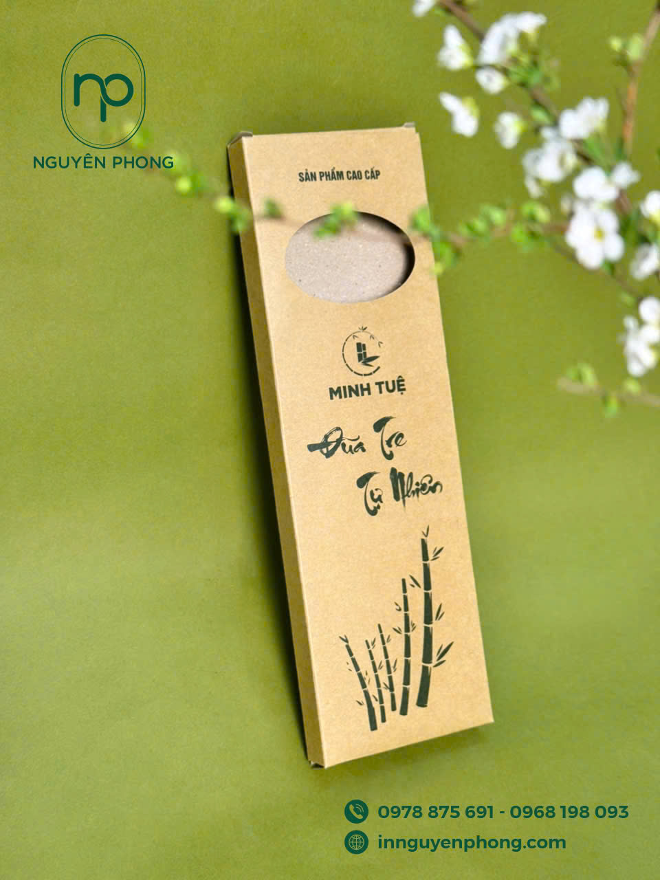 Mẫu in bao đũa kraft mộc mạc 